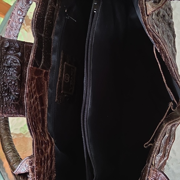 Veari Brown Genuine Crocodile Leather Bag - Picture 5 of 6